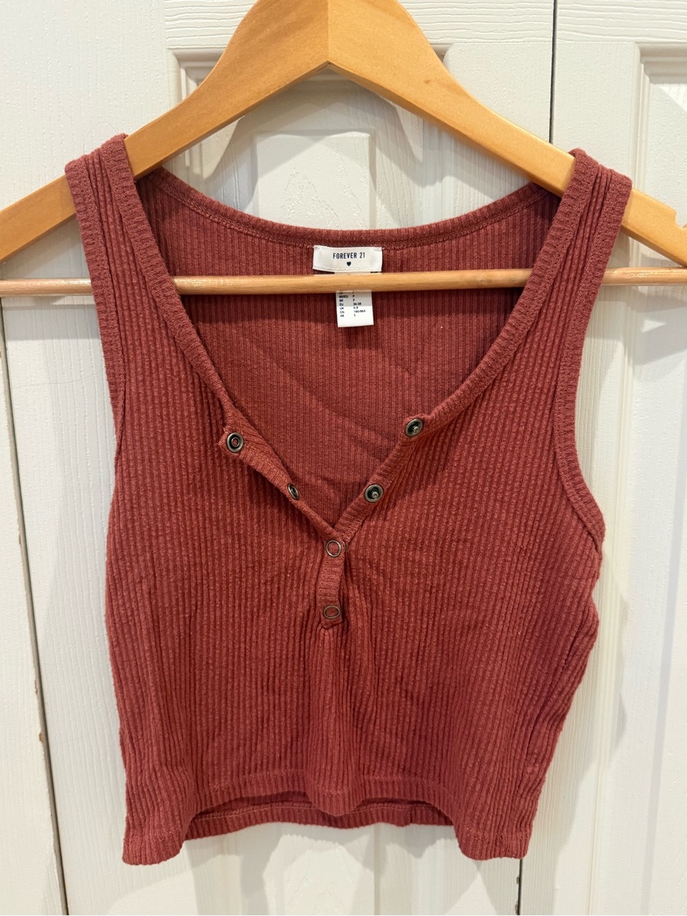 Forever 21 Ribbed Tank Top matching set - Rust Red